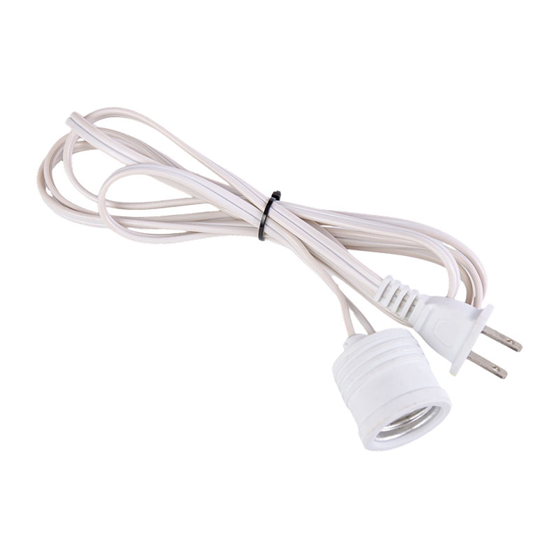 E27 Lampas Socket Power Extension Funiculus Cum Duo-Prong AC Plug FP-740