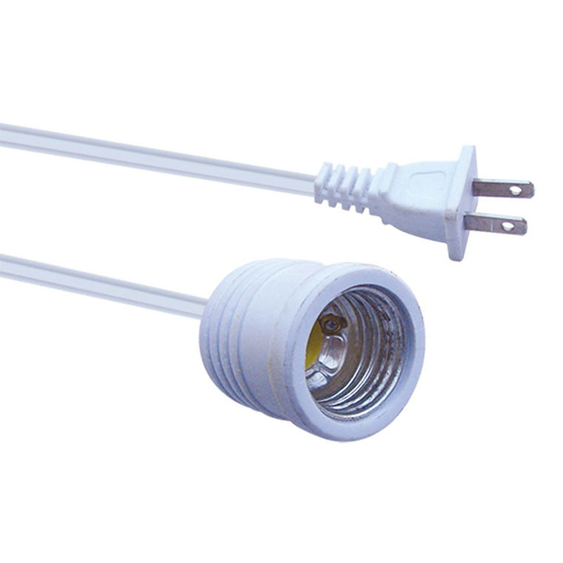 E27 Lampas Socket Power Extension Funiculus Cum Duo-Prong AC Plug FP-740